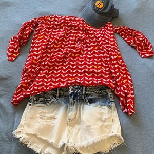 Angels by the Sea Flowy off shoulder Top